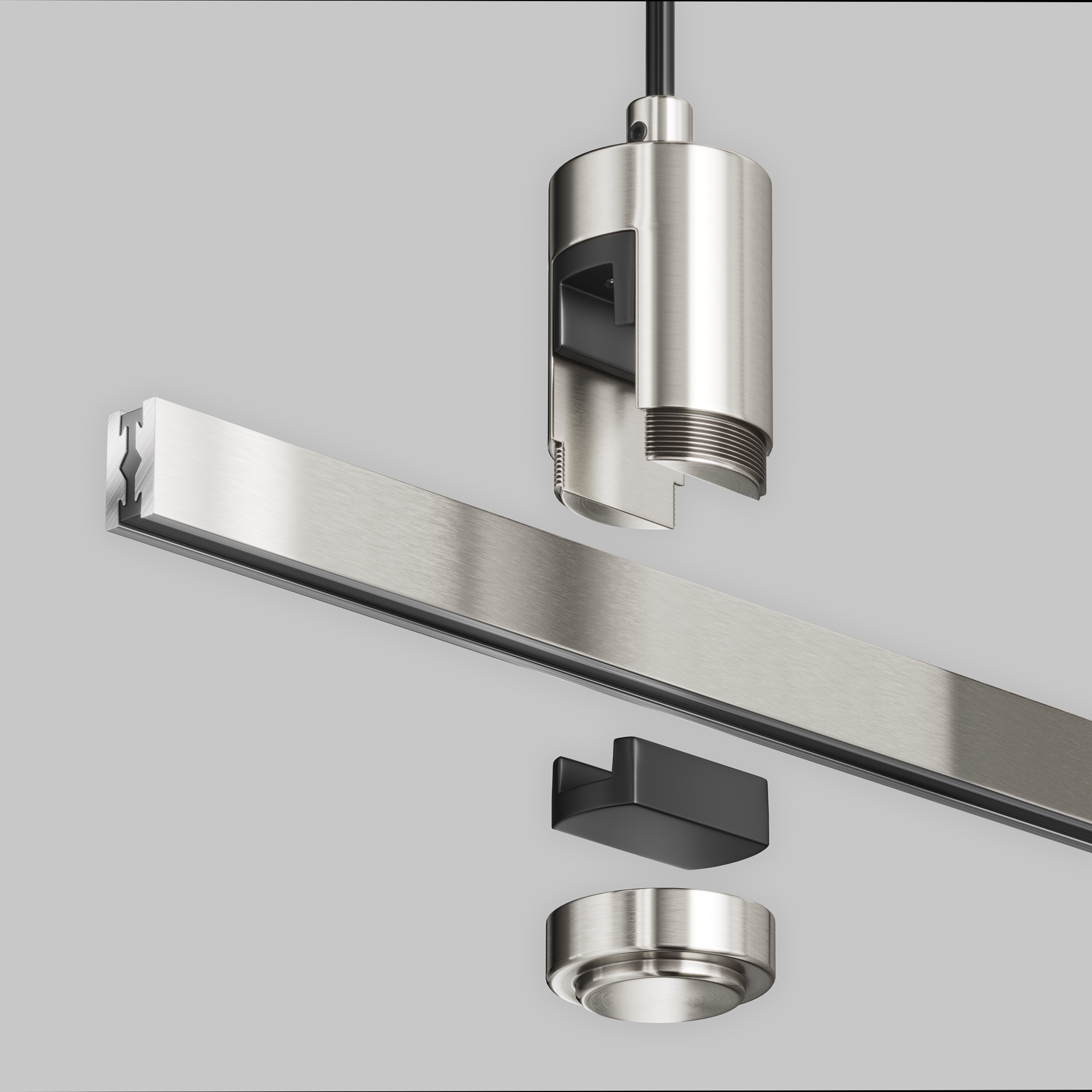 Подвес тросовый Hang с вводом питания Flarity платина Комплектующие для систем освещения с токоведущими элементами Technical TRA157SW-B1-PT — изображение 3