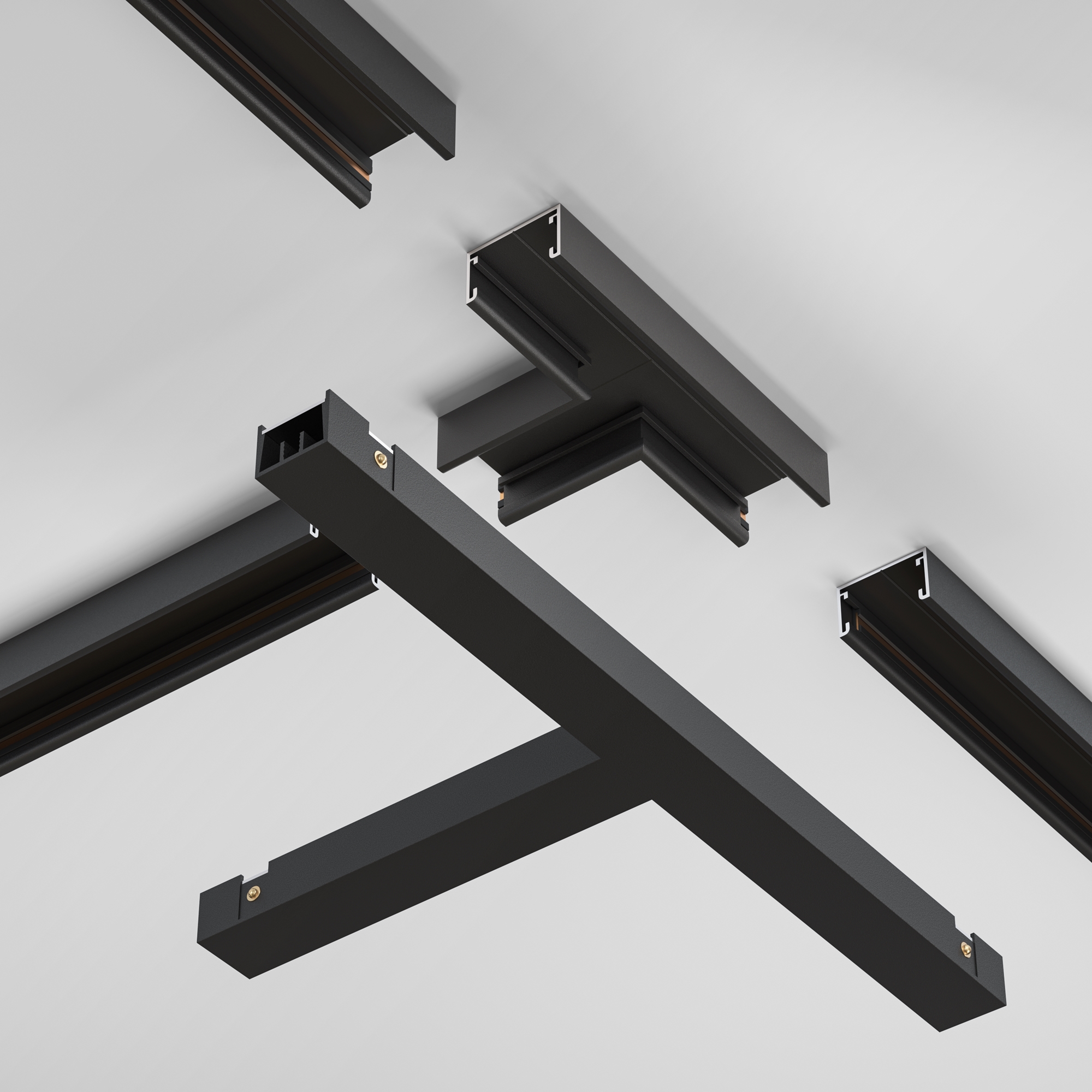 Т- образный коннектор питания Basity, черный Комплектующие для систем освещения с токоведущими элементами Technical TRA172TPC-1B — изображение 3