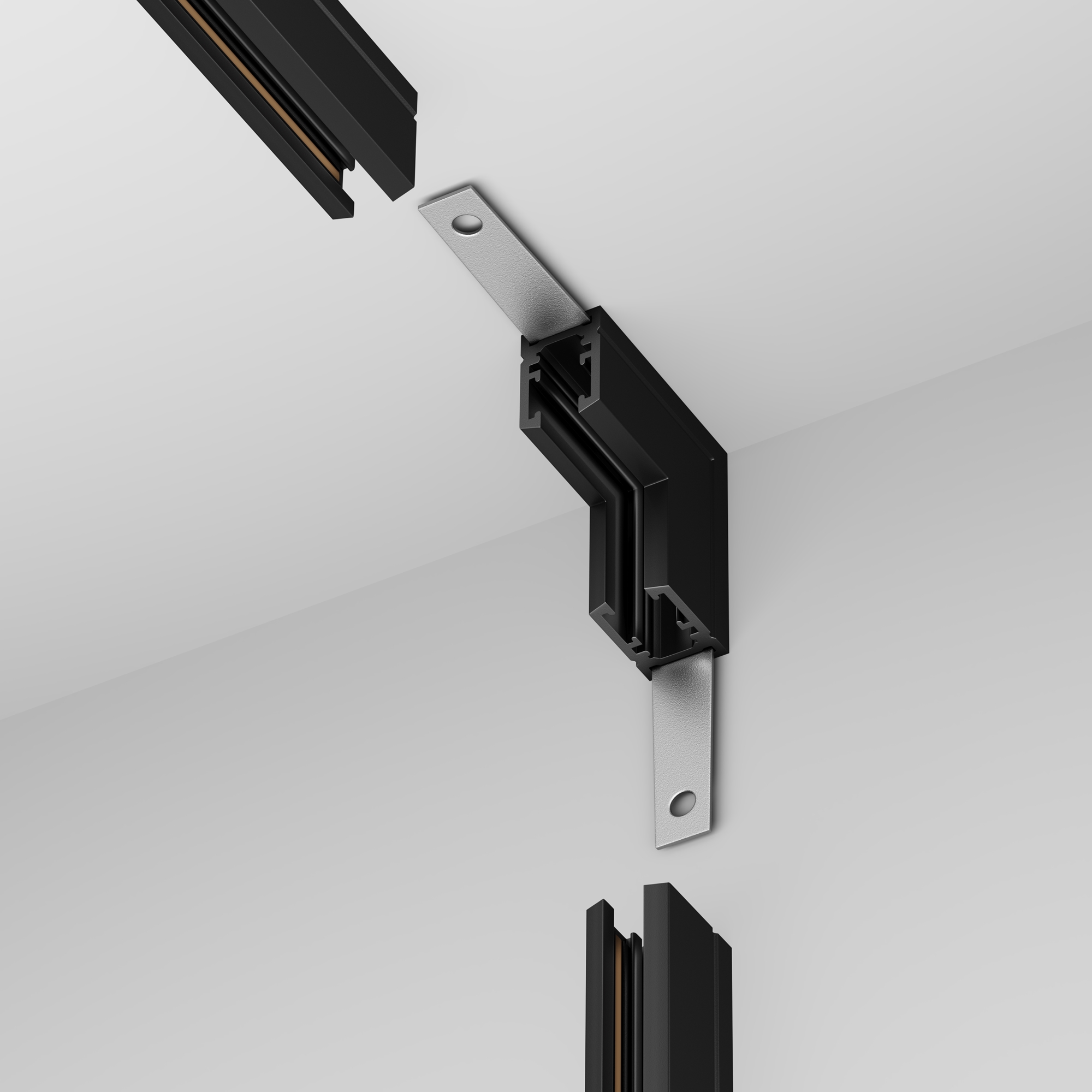 Коннектор угловой внутренний, накладной Levity Комплектующие для накладной трековой системы Technical TRA184ICL-11B — изображение 3