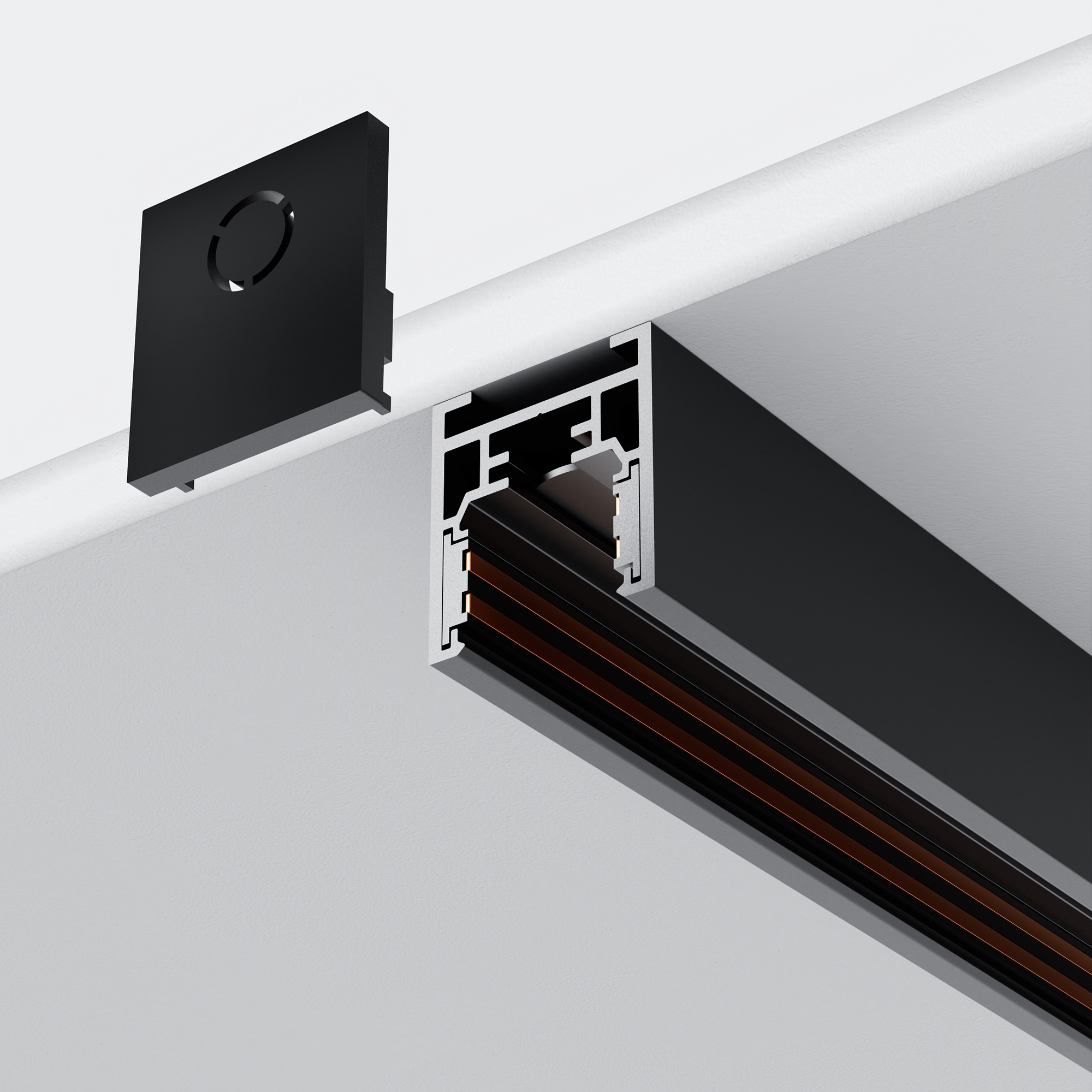 Заглушки для накладного низкопрофильного шинопровода Exility 2шт. Комплектующие для трековой системы Technical TRAM034EC-41B — изображение 3