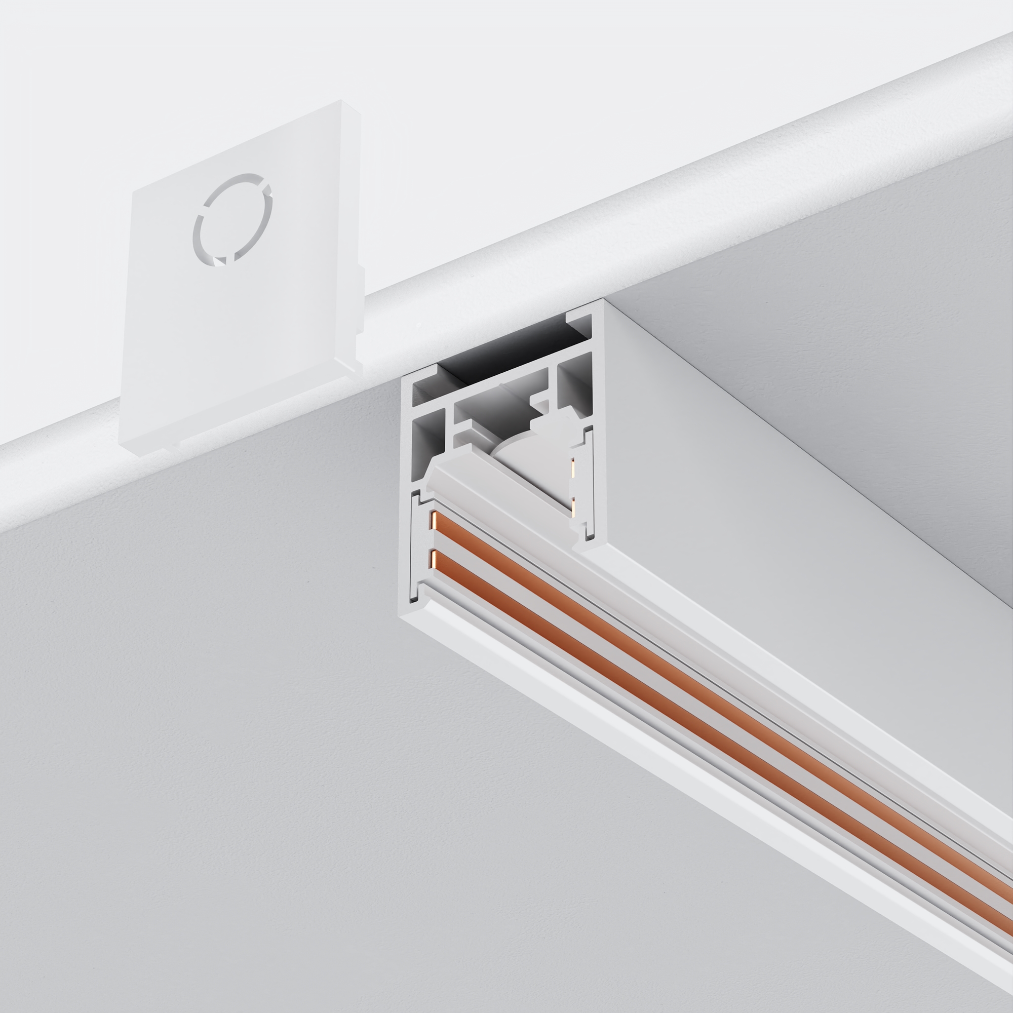 Заглушки для накладного низкопрофильного шинопровода Exility 2шт. Комплектующие для трековой системы Technical TRAM034EC-41W — изображение 3