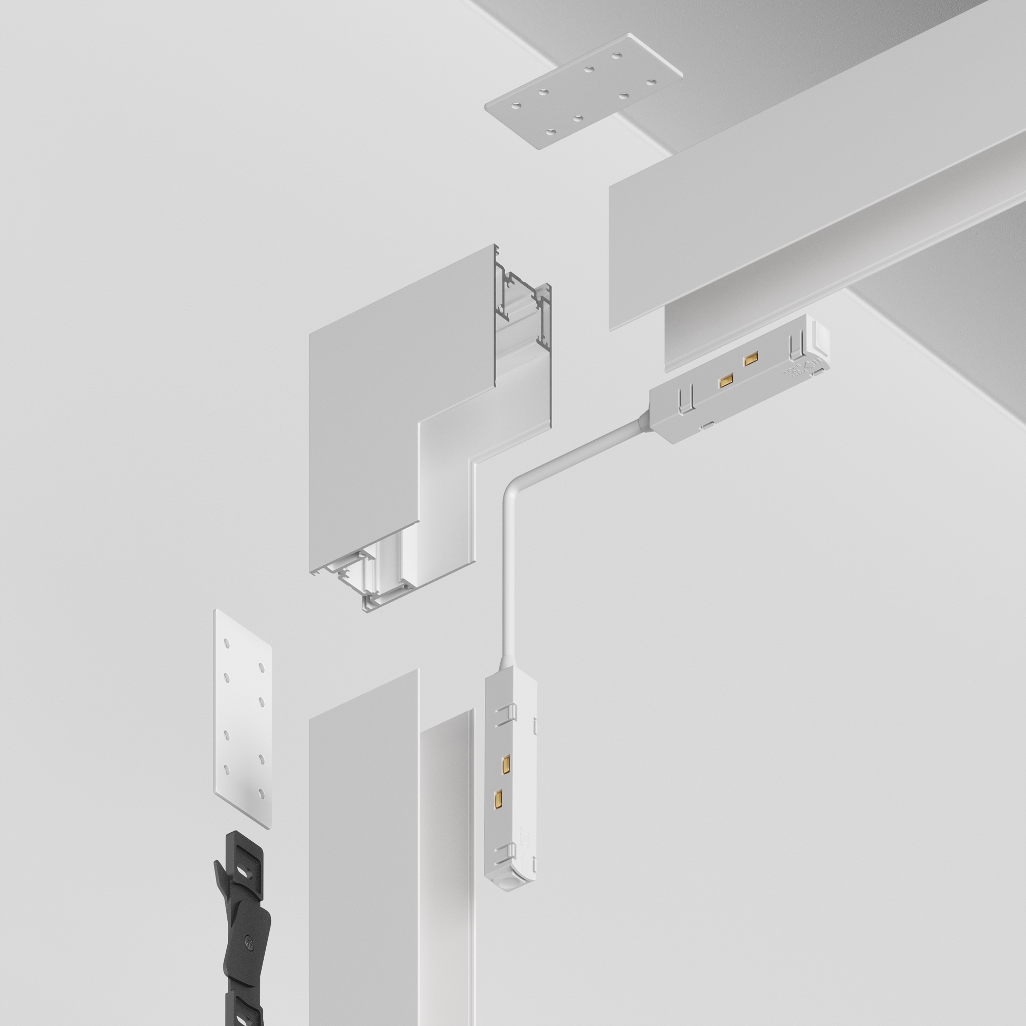 Коннектор угловой внутренний Gravity накладной белый Комплектующие для накладной трековой системы Technical TRX010ICL-21W — изображение 3