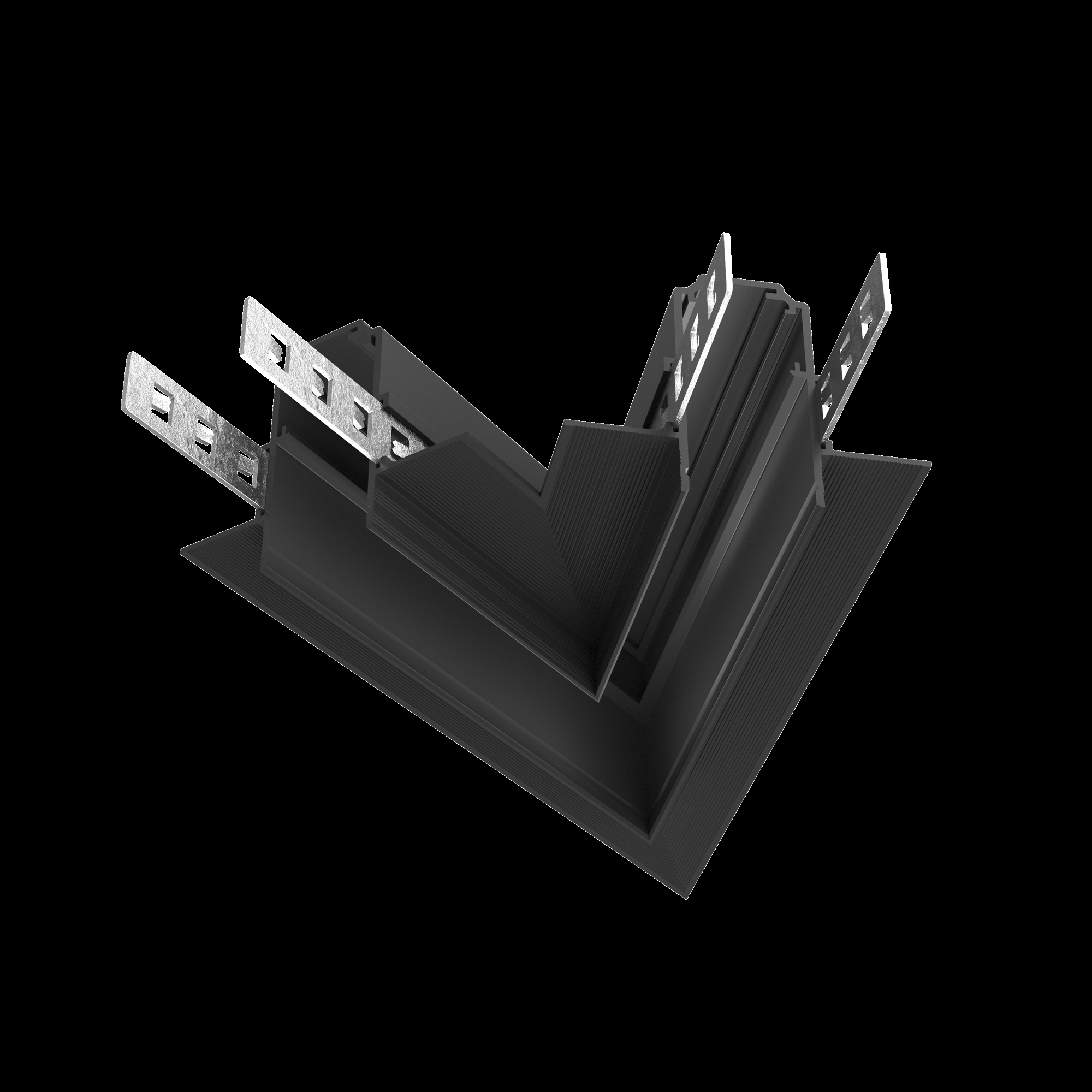 Коннектор угловой 45° Exility встраиваемый под ГКЛ 9,5мм, черный Комплектующие для встраиваемой трековой системы Technical TRA034CLS-42B — изображение 4