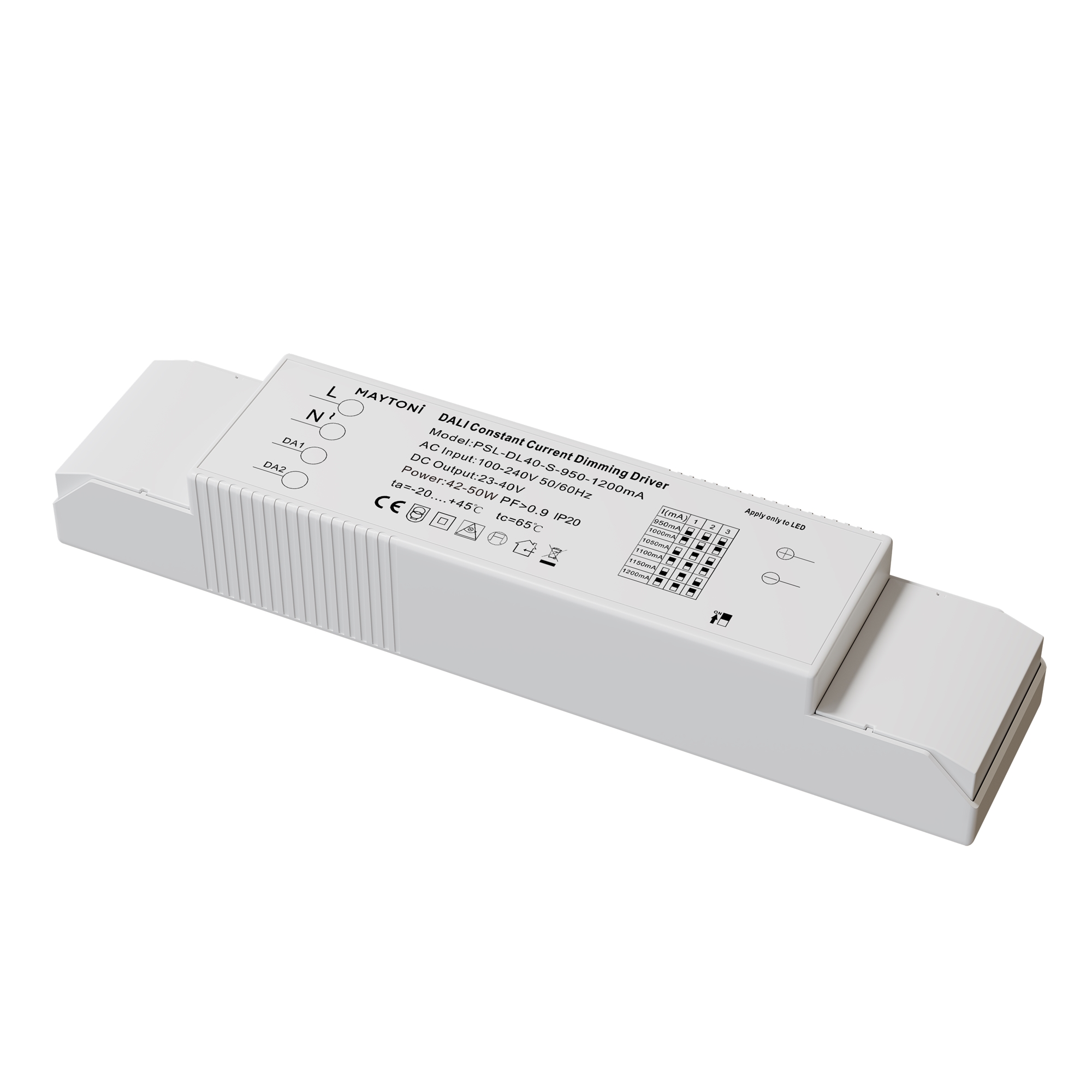 Источник питания DALI (DT6) 42-50W IP20 Источник тока Lighting control PSL-DL40-S-950-1200mA