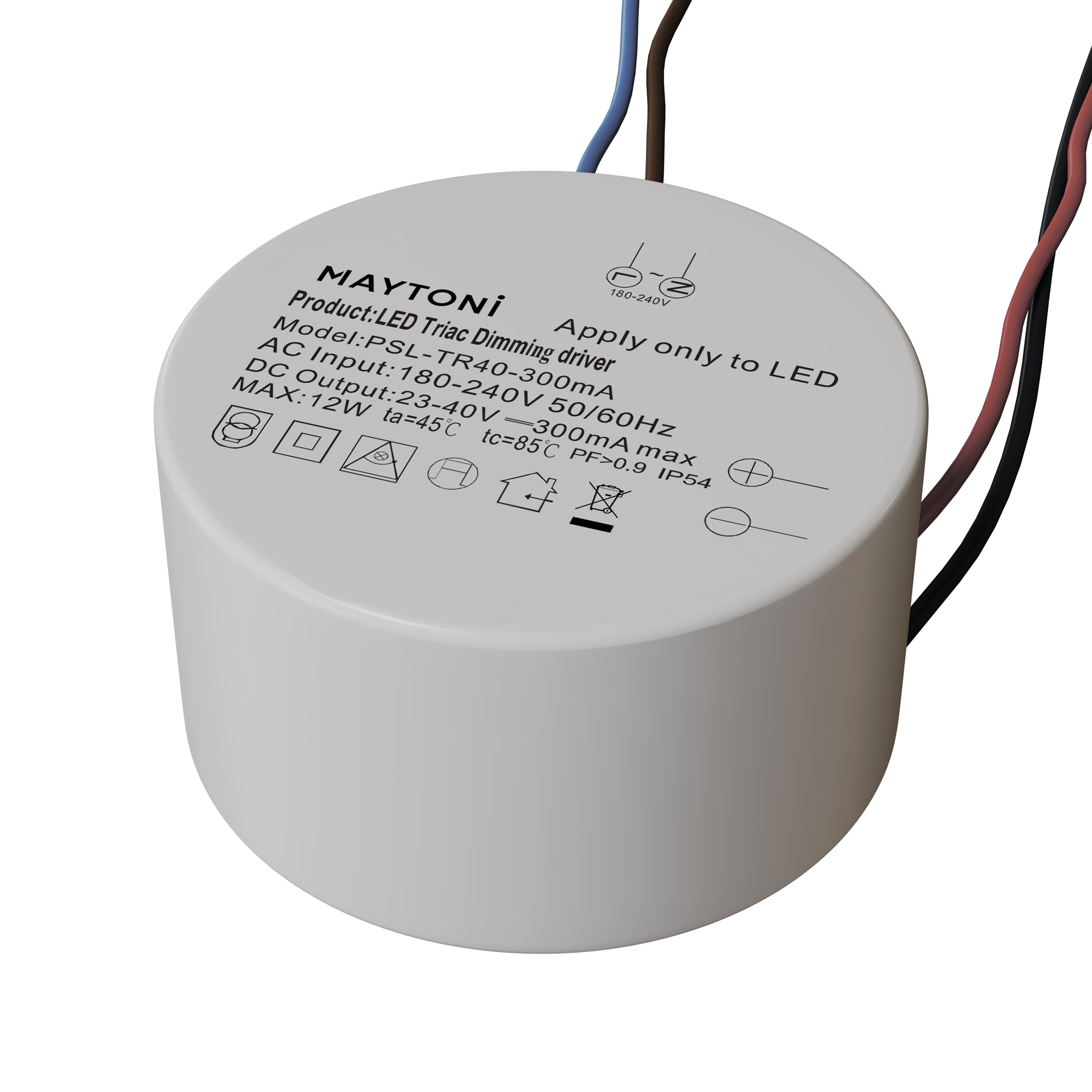 Источник питания Triac 12W IP54 Источник тока Lighting control PSL-TR40-300mA