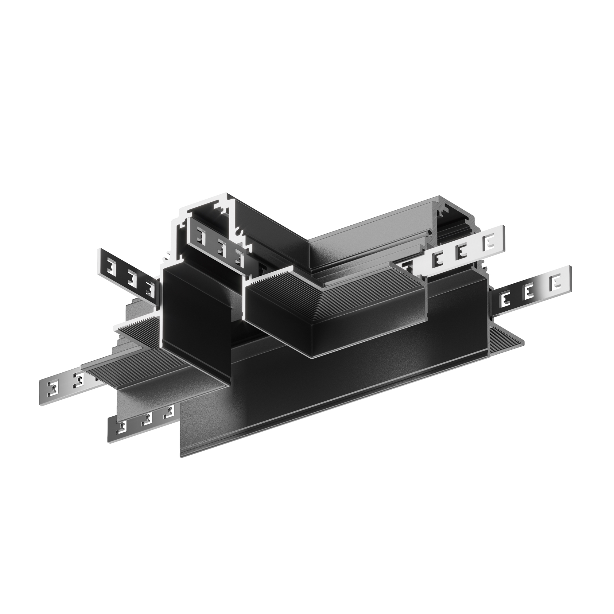 Коннектор Т-образный Gravity встраиваемый черный Комплектующие для встраиваемой трековой системы Technical TRA010CT-42B