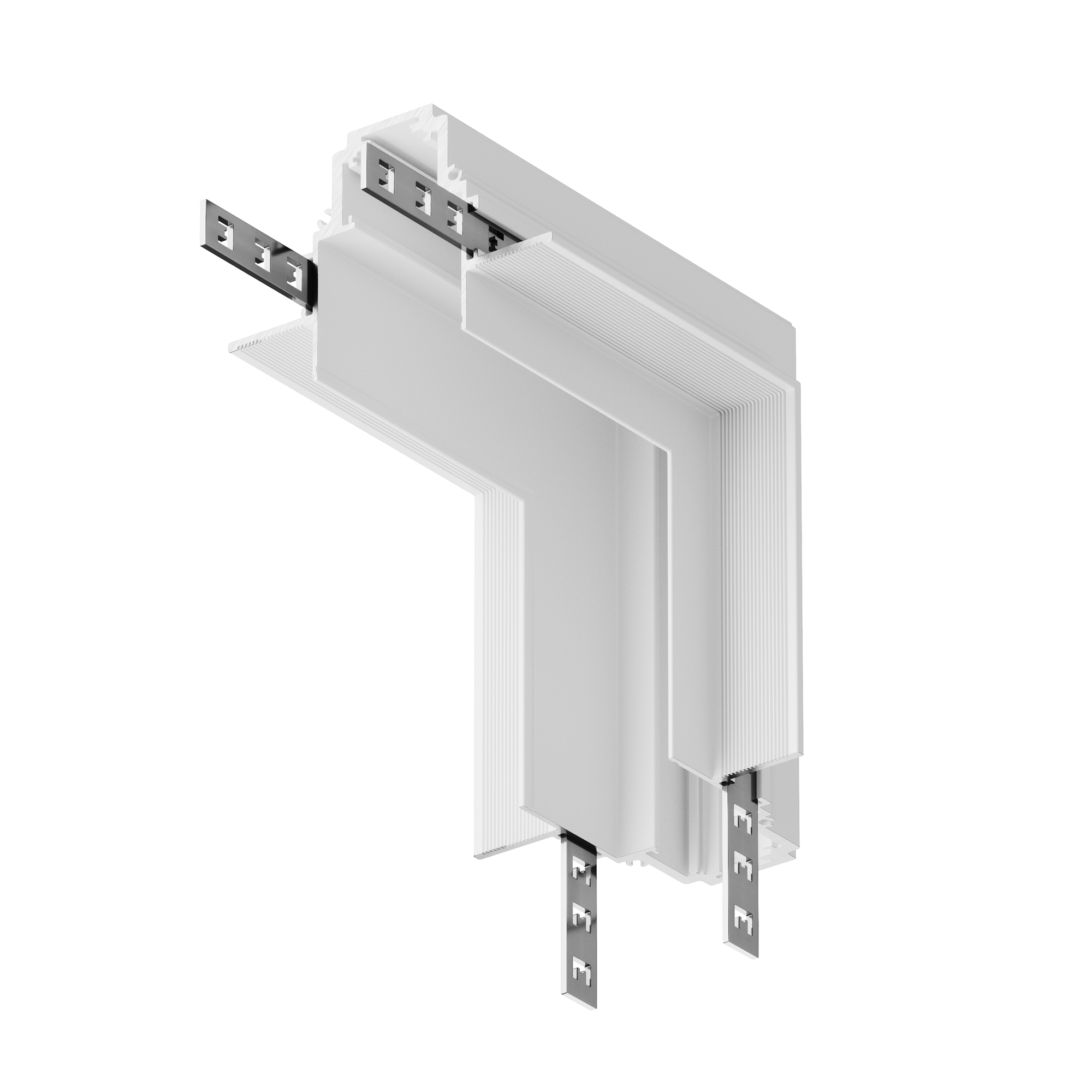 Коннектор угловой внутренний Gravity встраиваемый белый Комплектующие для встраиваемой трековой системы Technical TRA010ICL-22W