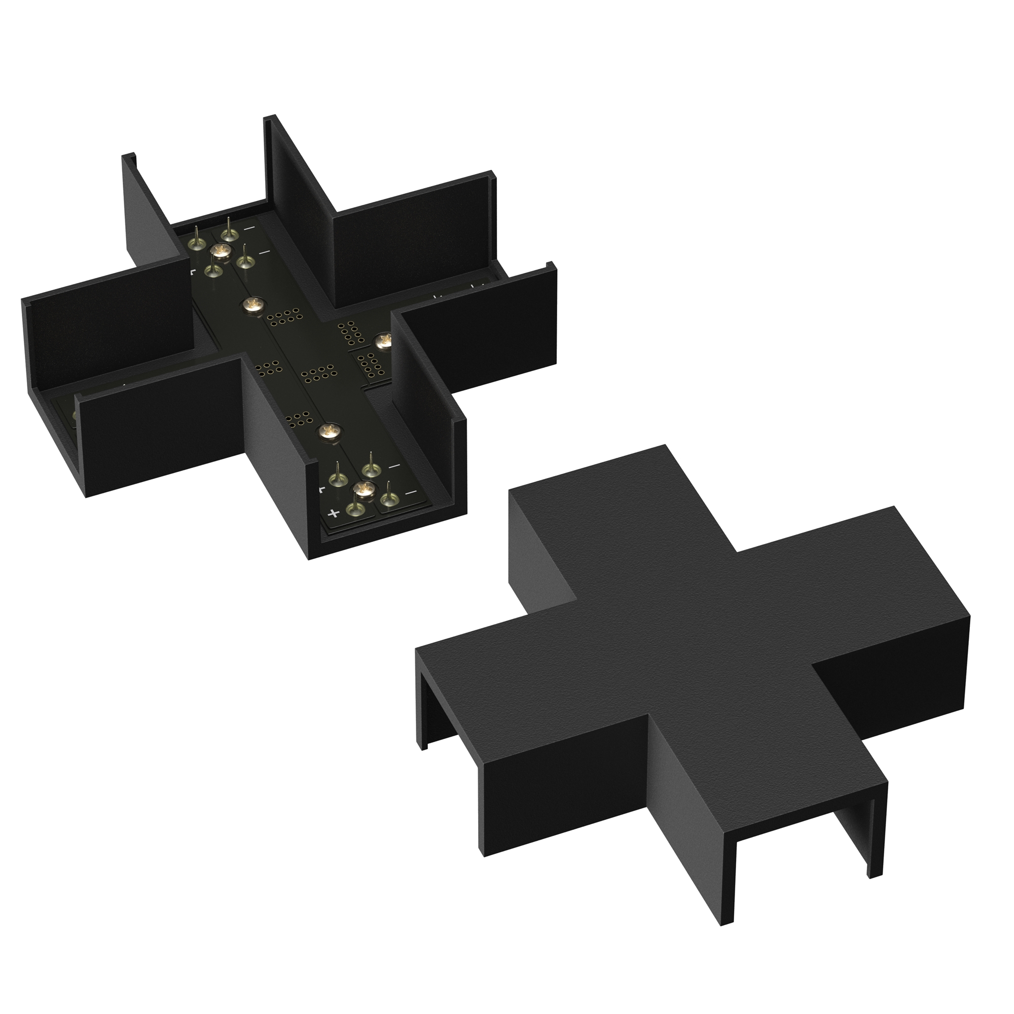 Коннектор питания X-образный Elasity Комплектующие для систем освещения с токоведущими элементами Technical TRA160CX-11B