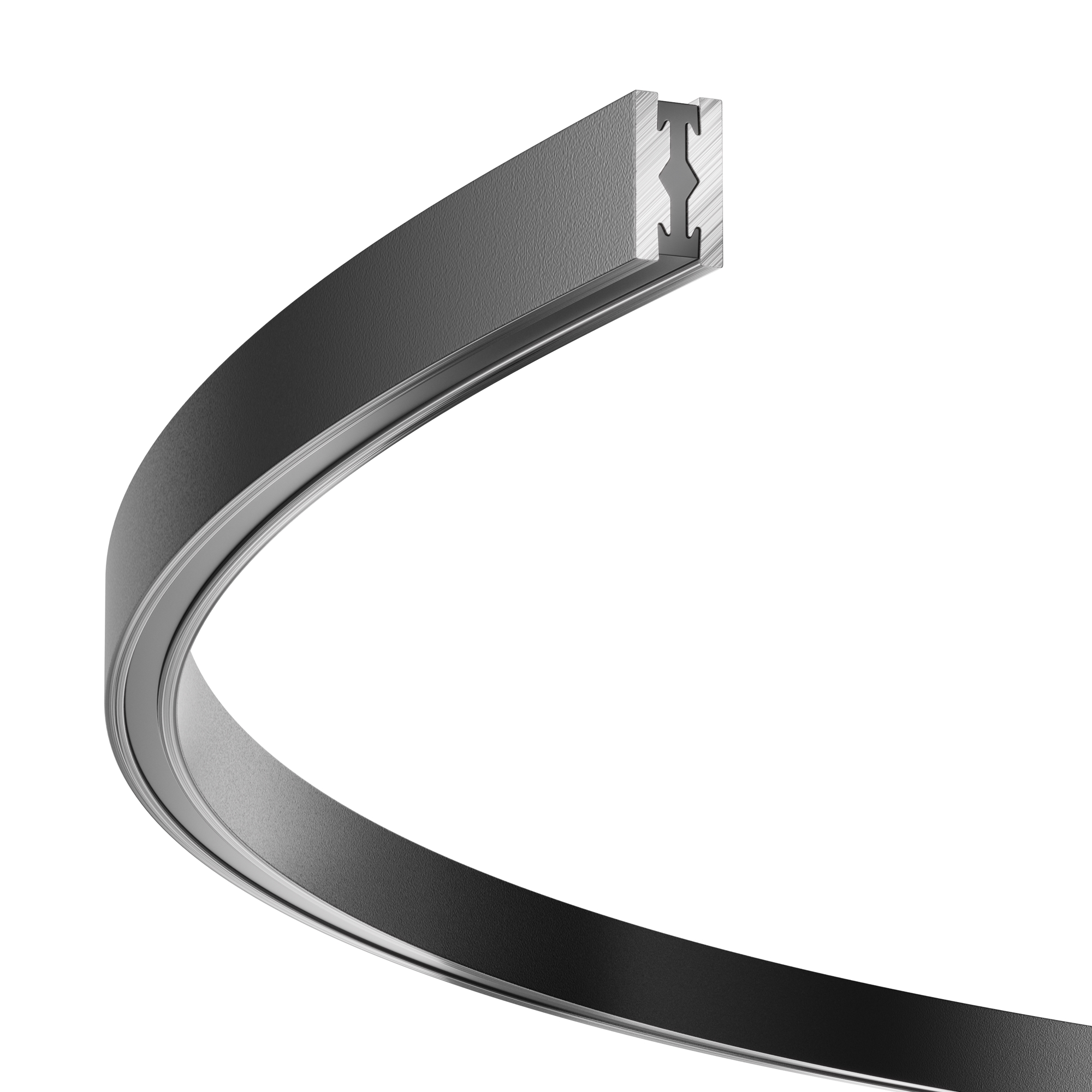 Шинопровод круглый из полукругов 1200мм Flarity черный Шинопровод накладной/подвесной Technical TRX154-2SR-D1200-B