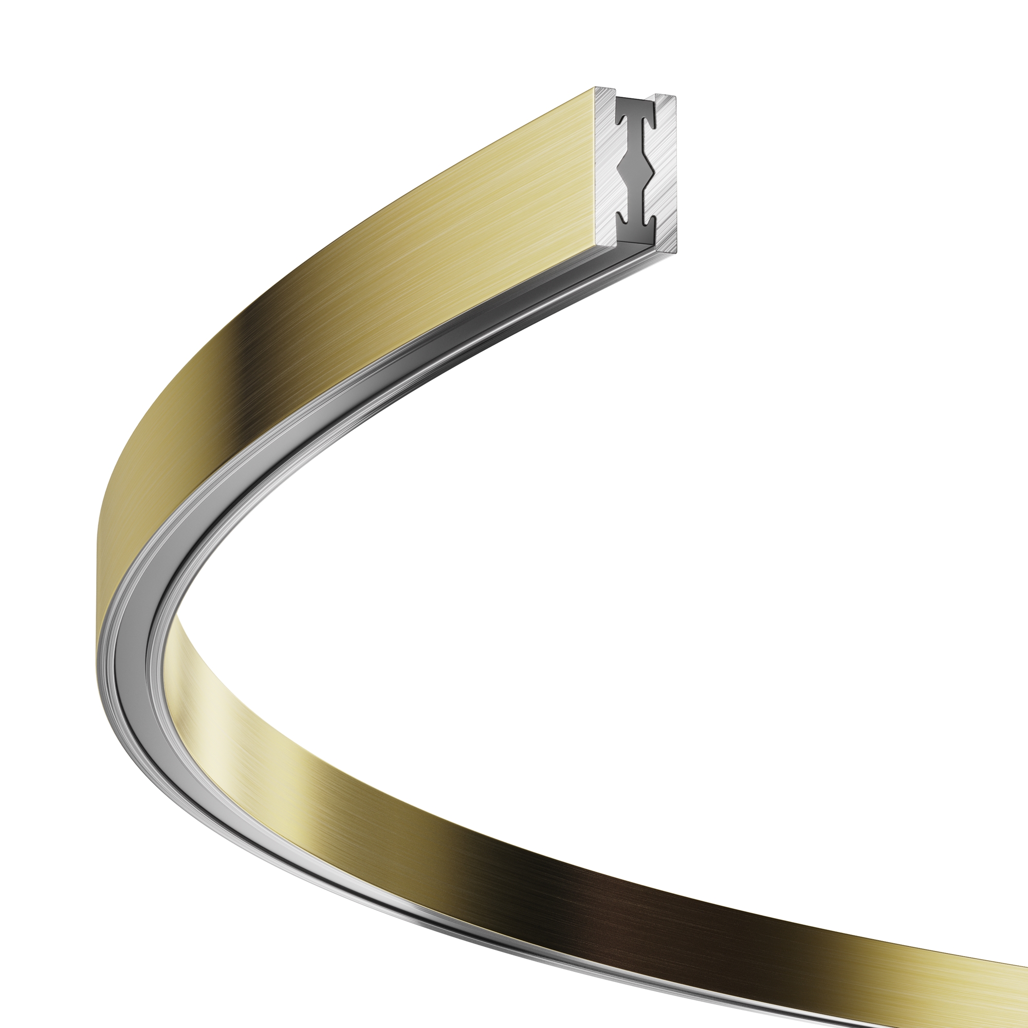 Шинопровод круглый из полукругов 1200мм Flarity латунь Шинопровод накладной/подвесной Technical TRX154-2SR-D1200-BS