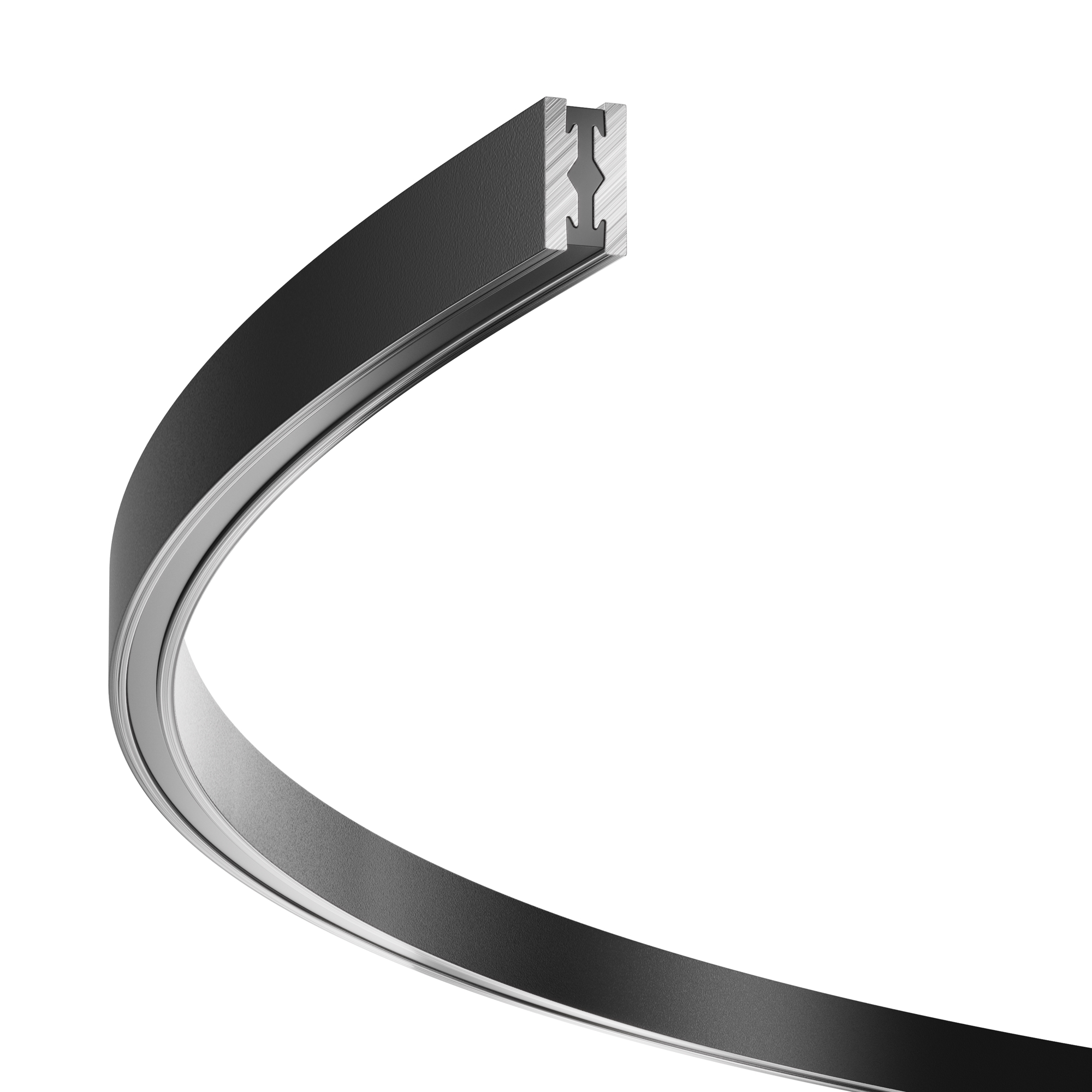 Шинопровод круглый из полукругов 1500мм Flarity черный Шинопровод накладной/подвесной Technical TRX154-2SR-D1500-B