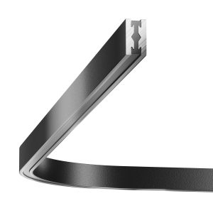 Радиусный коннектор для шинопровода Flarity черный Комплектующие для систем освещения с токоведущими элементами Technical TRX154-RC80-B