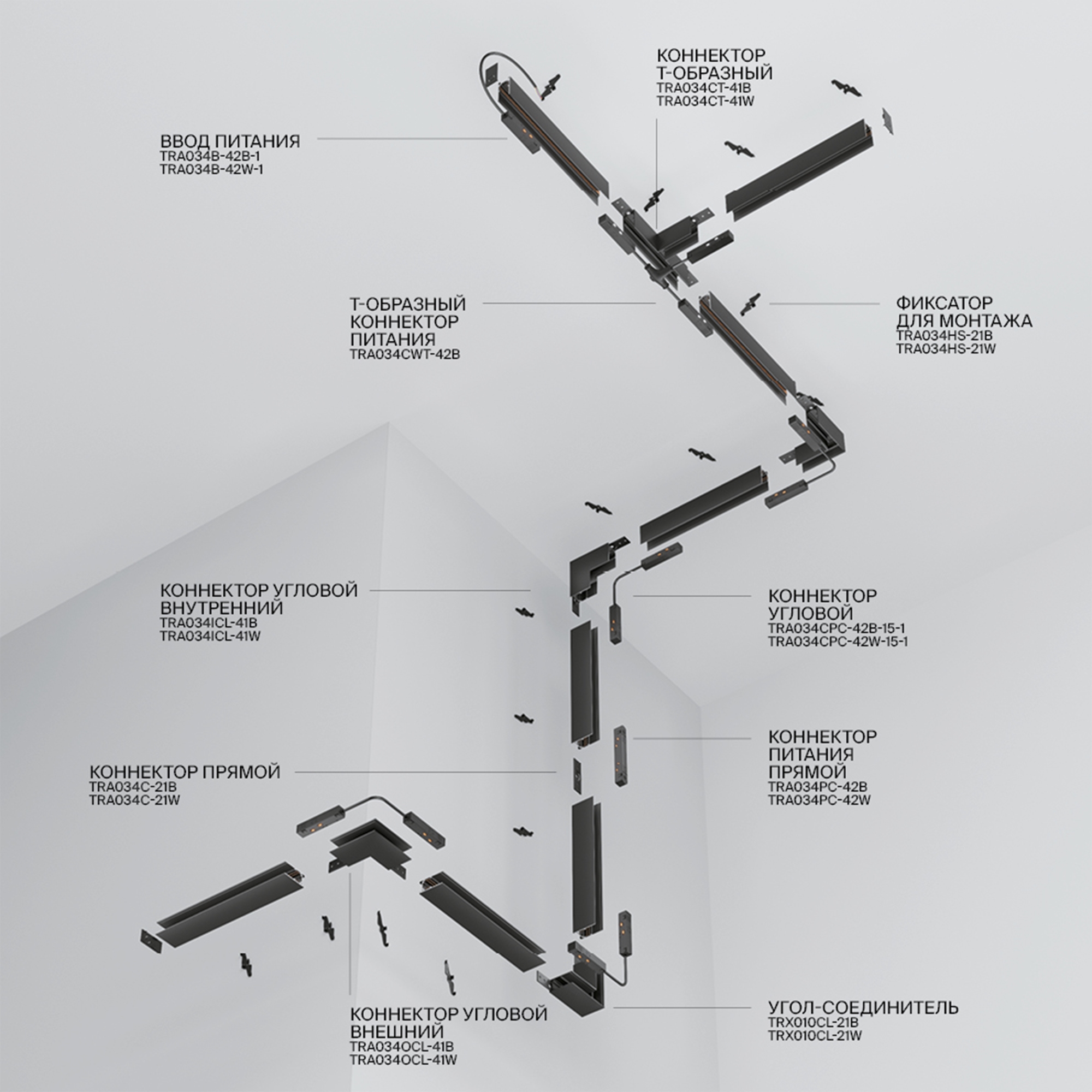Шинопровод 2 м Exility встраиваемый под ГКЛ 12,5мм, белый Шинопровод встраиваемый Technical TRX034-422.12W — изображение 4