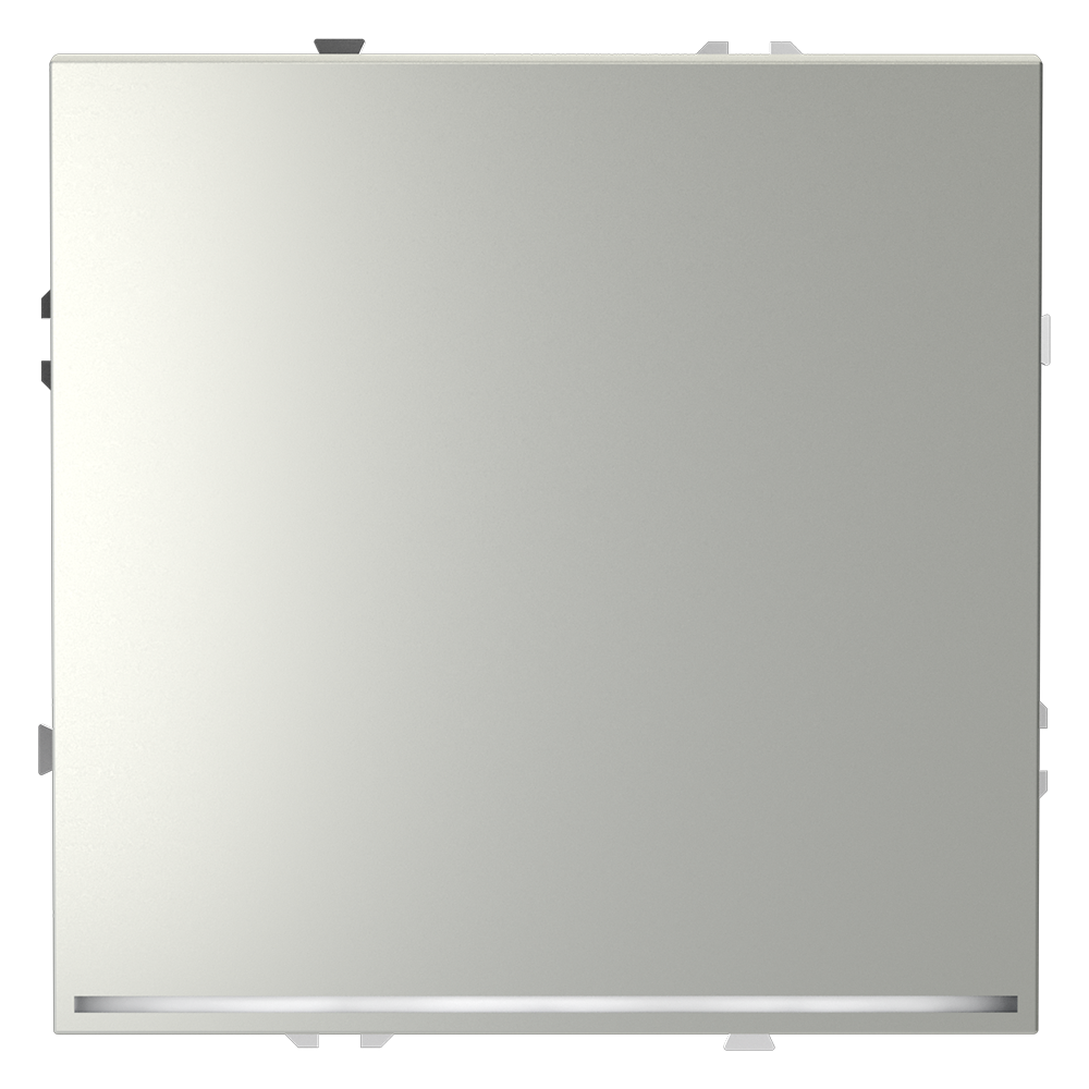 Проходной переключатель встраиваемый VOLTUM S70 одноклавишный с подсветкой 10А, (сталь) — изображение 2