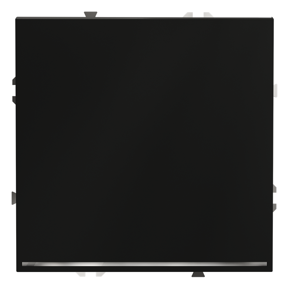 Проходной переключатель встраиваемый VOLTUM S70 одноклавишный с подсветкой 10А, (черный матовый) — изображение 2