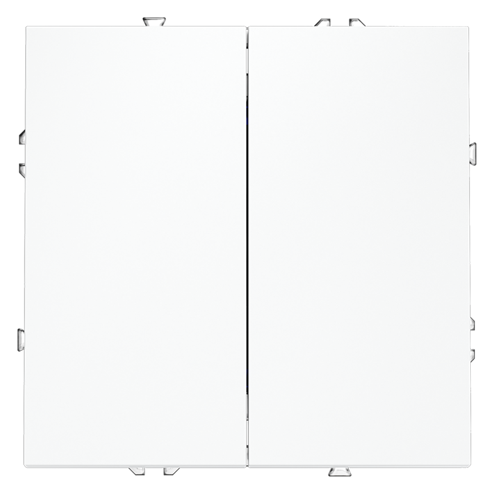 Проходной переключатель встраиваемый VOLTUM S70 двухклавишный 10А, (белый матовый) — изображение 2