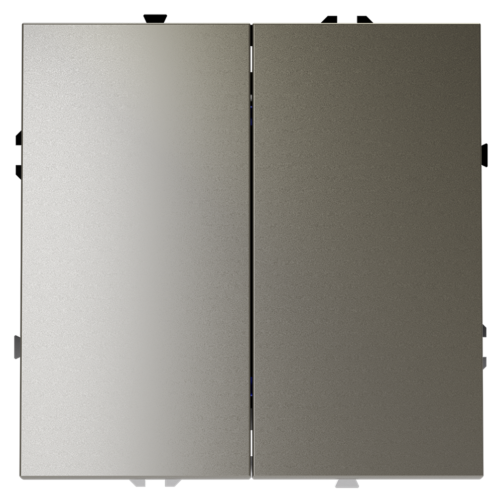 Проходной переключатель встраиваемый VOLTUM S70 двухклавишный 10А, (шелк) — изображение 2