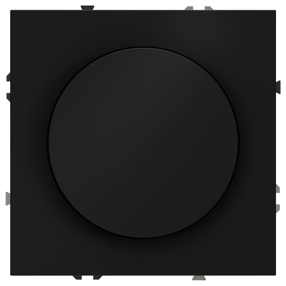 Светорегулятор встраиваемый VOLTUM S70 поворотно-нажимной 600 Вт, (черный матовый) — изображение 2