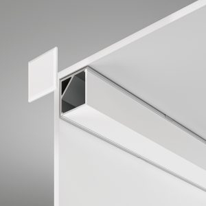 Алюминиевый профиль  накладной угловой  16×16 (Серебро