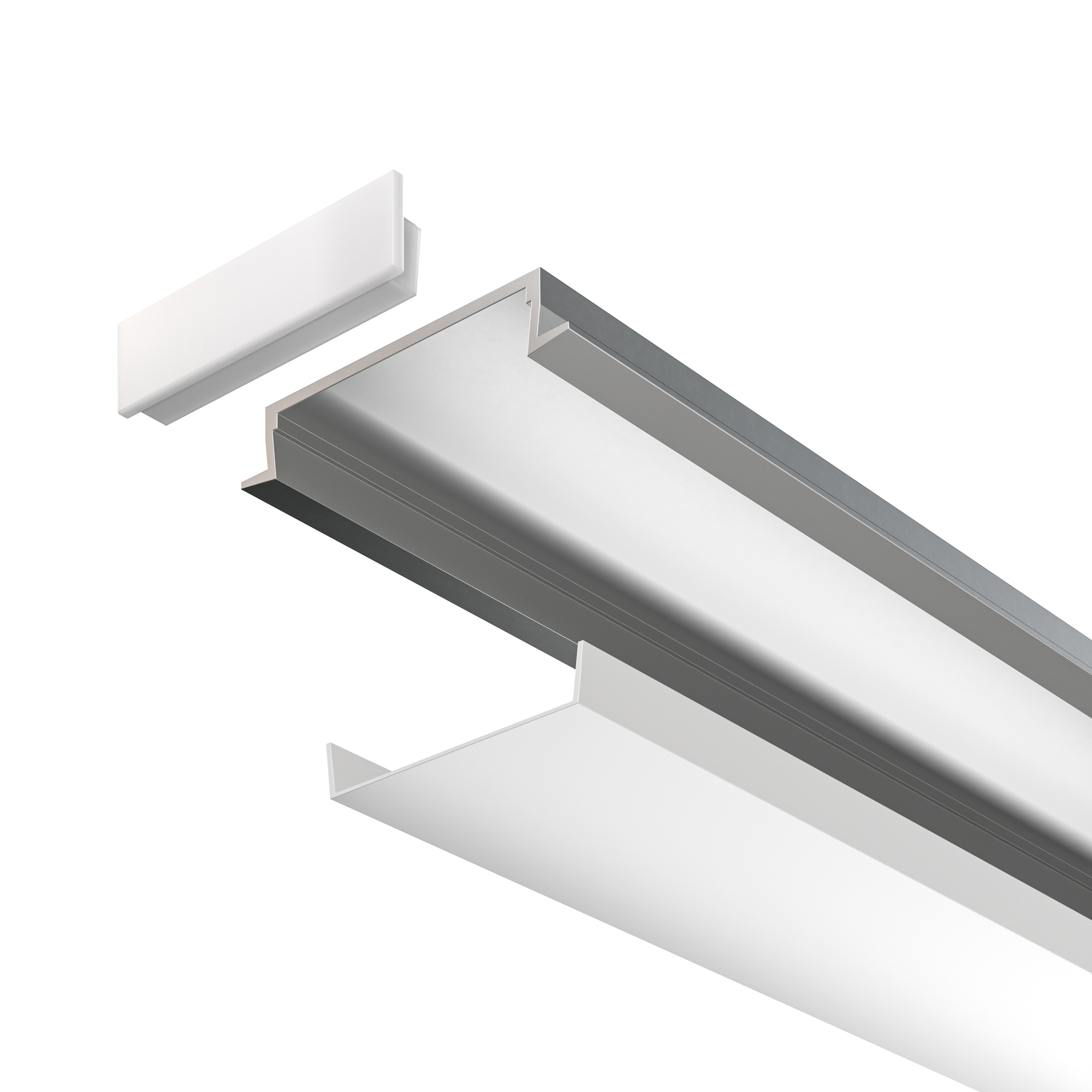 Алюминиевый профиль встраиваемый с фланцем 30×6 (Серебро, 2 м), ALM003S-2M Профиль Led Strip ALM003S-2M — изображение 4