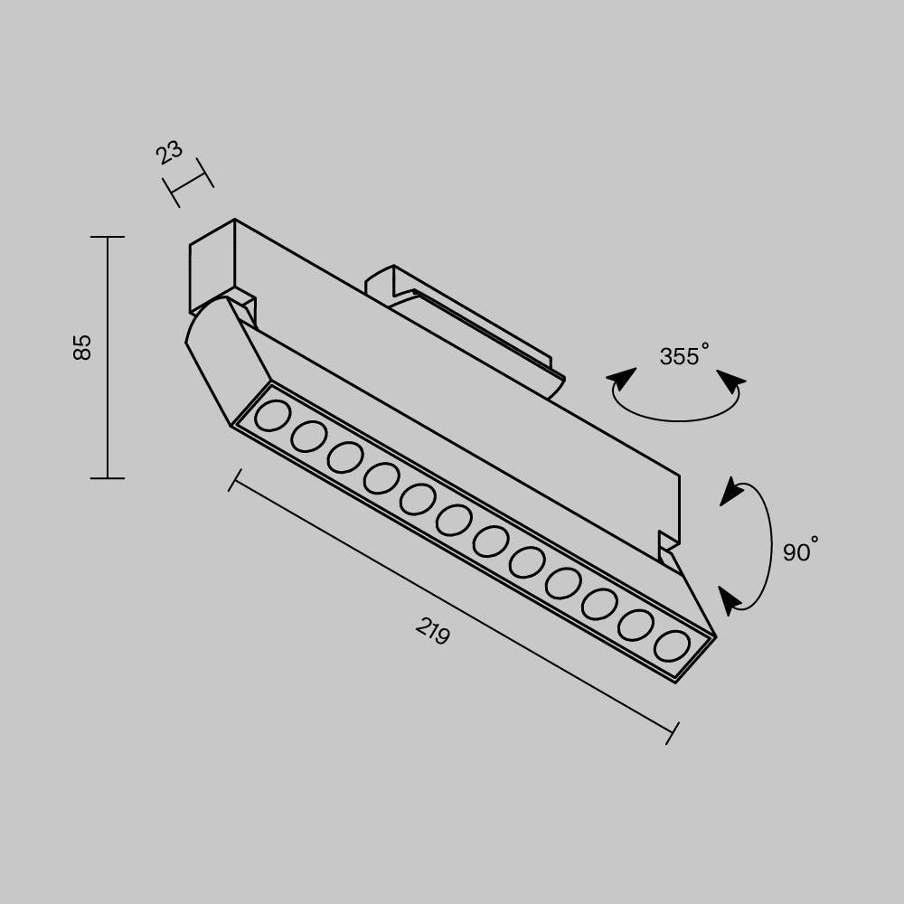 Трековый светильник Points Rot Unity 2700-5000K 12Вт 25° Трековый светильник Technical TR224-1-12WCCT-M-W — изображение 4