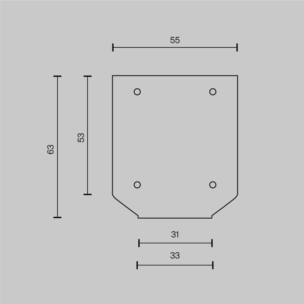Заглушка торцевая к профилю, 2шт Комплектующие для профиля Technical TRA034MPEC-21S(N) — изображение 4