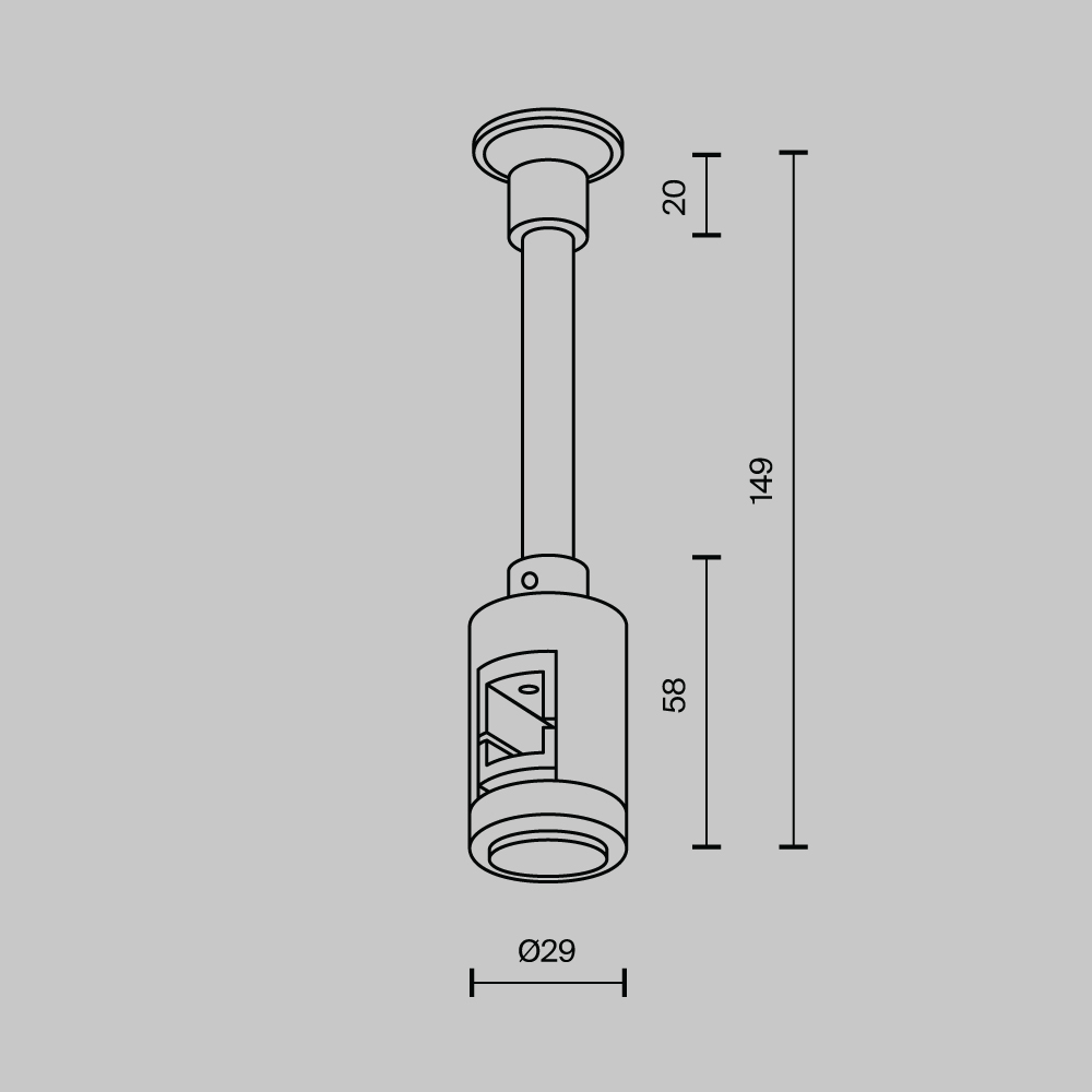 Крепление настенное Wall одинарное удлиненное Flarity латунь Комплектующие для трековой системы Technical TRA155CW-SL1-BS — изображение 2