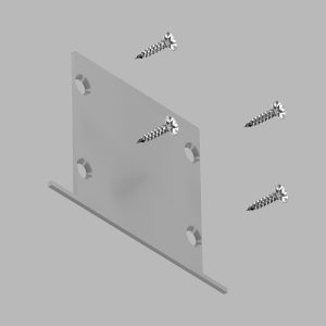 Заглушка для встраиваемого профиля с фланцем 12855-Z Alum