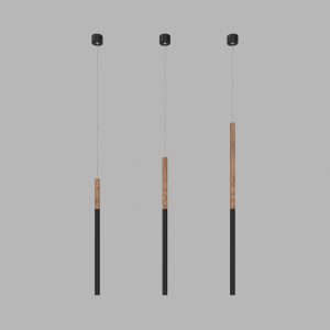 Подвесной светодиодный светильник Ledron HL012 Wooden 300 Black