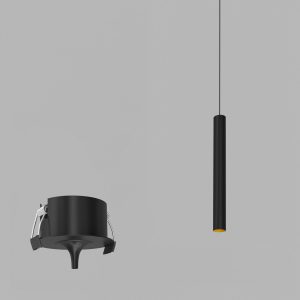 Подвесной светодиодный светильник Ledron SAGITONY R BASIC T40 Black-Gold 4000K