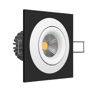 Встраиваемый поворотный светодиодный светильник Ledron LH07SB-R SQ Black-White 4000K TRIAC