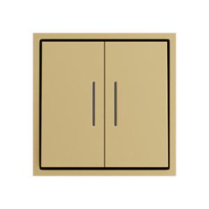 Двухклавишный проходной переключатель с LED-подсветкой