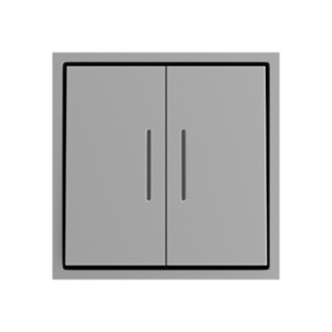 Двухклавишный проходной переключатель с LED-подсветкой