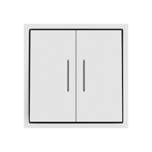 Двухклавишный проходной переключатель с LED-подсветкой