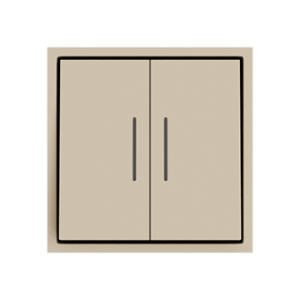 Двухклавишный проходной переключатель с LED-подсветкой