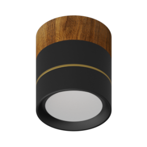 Накладной светодиодный светильник Ledron BARREL MINI Wooden Black