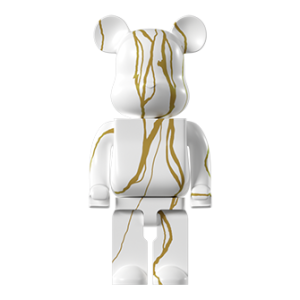 Статуэтка BEARBRICK белый с золотым