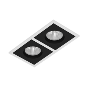 Встраиваемый светодиодный светильник BRUTAL SQ2 White-Black TRIAC 4000K