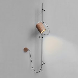 Деревянный настенный светильник под сменную лампу Ledron DREAM