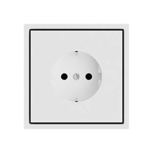 Розетка одинарная с заземлением с защитными шторками