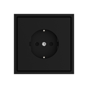 Розетка одинарная с заземлением с защитными шторками