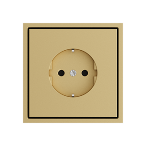 Розетка одинарная с заземлением с защитными шторками