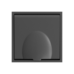 Розетка одинарная с заземлением с крышкой с защитными шторками