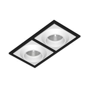 Встраиваемый светодиодный светильник GIZA SQ2 Black-White 4000K