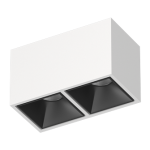 Накладной светодиодный светильник Ledron KUBING 2 White-Black TRIAC 4000K