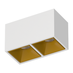 Накладной светодиодный светильник Ledron KUBING 2 White-Gold TRIAC 4000K