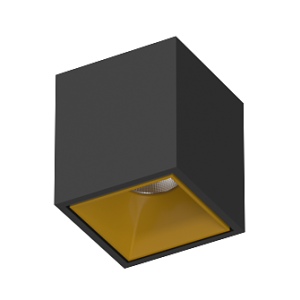 Накладной светодиодный светильник Ledron KUBING Black-Gold 4000K