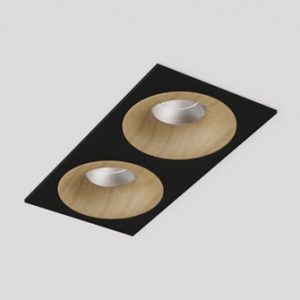 Встраиваемый светодиодный светильник Ledron LOFT SQ2 Black Wooden TRIAC 4000K