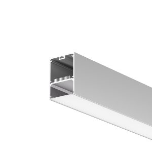 Алюминиевый профиль накладной-подвесной 50х70 (Серебро