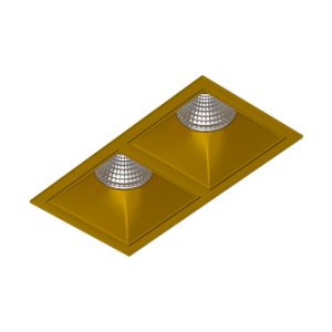 Встраиваемый светодиодный светильник Ledron RISE KIT 2 LED 4000K Gold